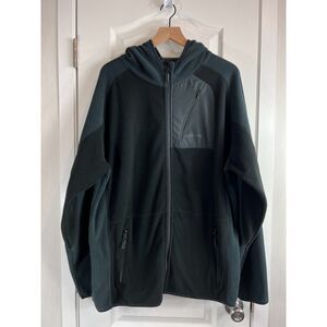 Move On Men's Floro Norsk Design Fleece Jacket Black Gray Size 3XL